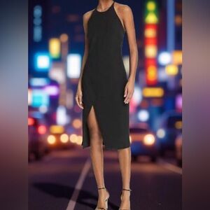 Bardot  black crisscross back straps dress 8